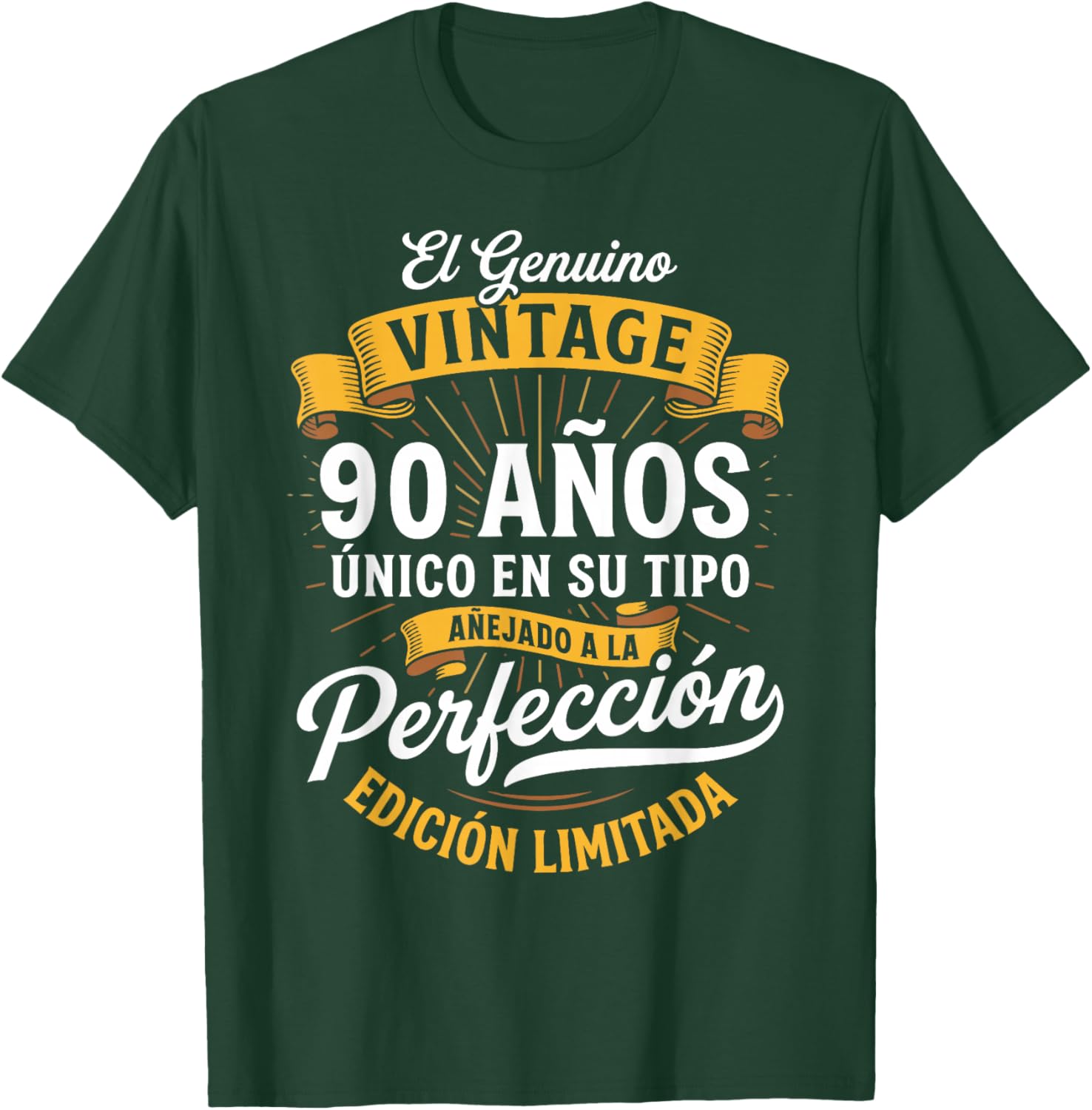 Vintage 90th Birthday Men Funny 90 Birthday Spanish T-Shirt - T-Shirt | Forest