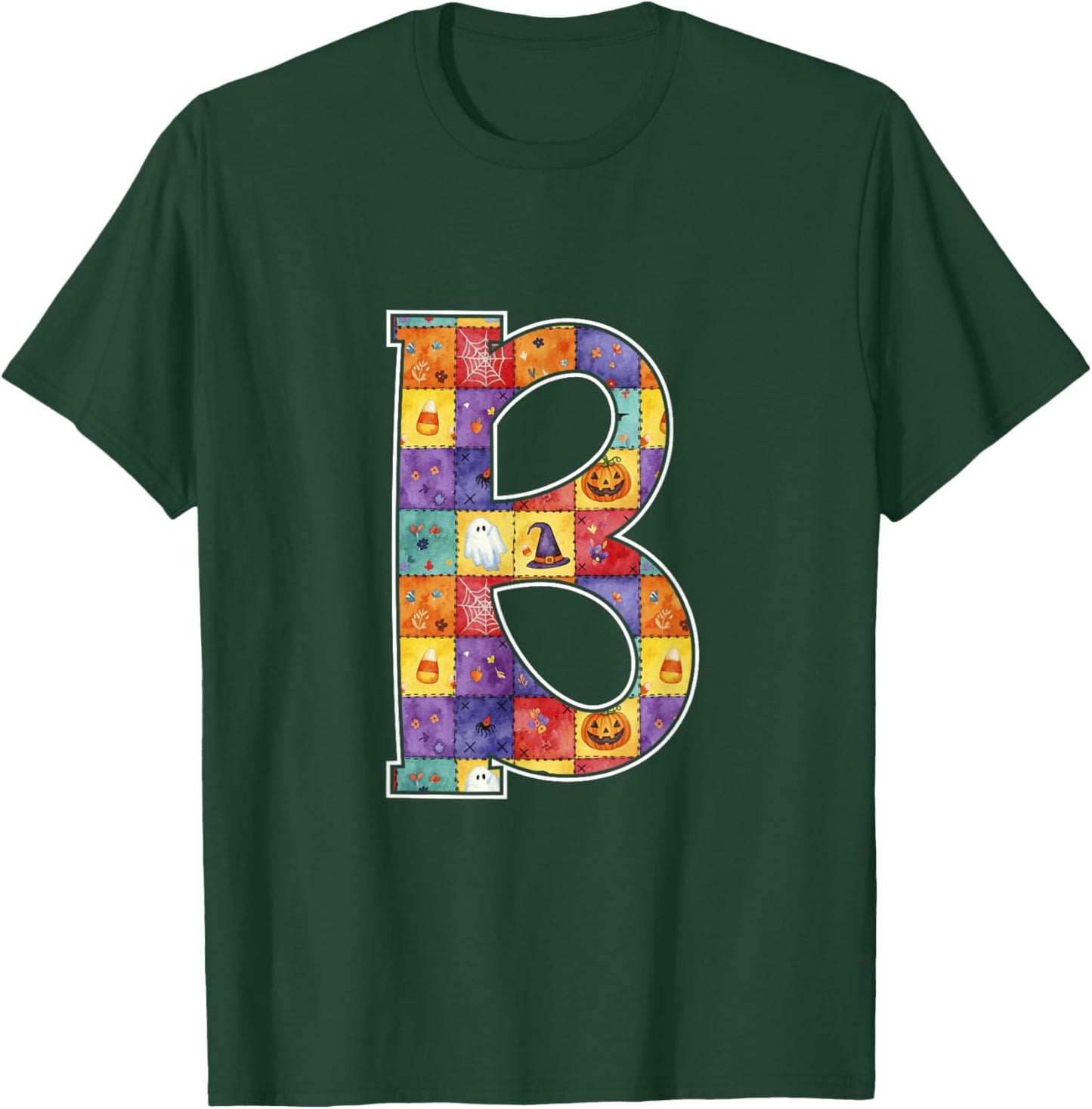 Halloween Letter B Alphabet Matching Costume Men Women Kids T-Shirt - T-Shirt | Forest