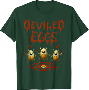 Deviled Eggs Eggsorcism Thanksgiving Dinner Eggsorcist Pun T-Shirt - T-Shirt | Forest