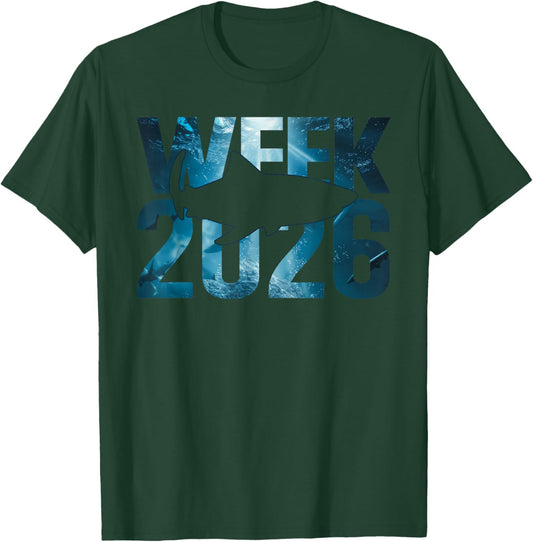 Week 2026 Shark Lover Ocean Animal Wildlife Beach Fishing T-Shirt - T-Shirt | Forest