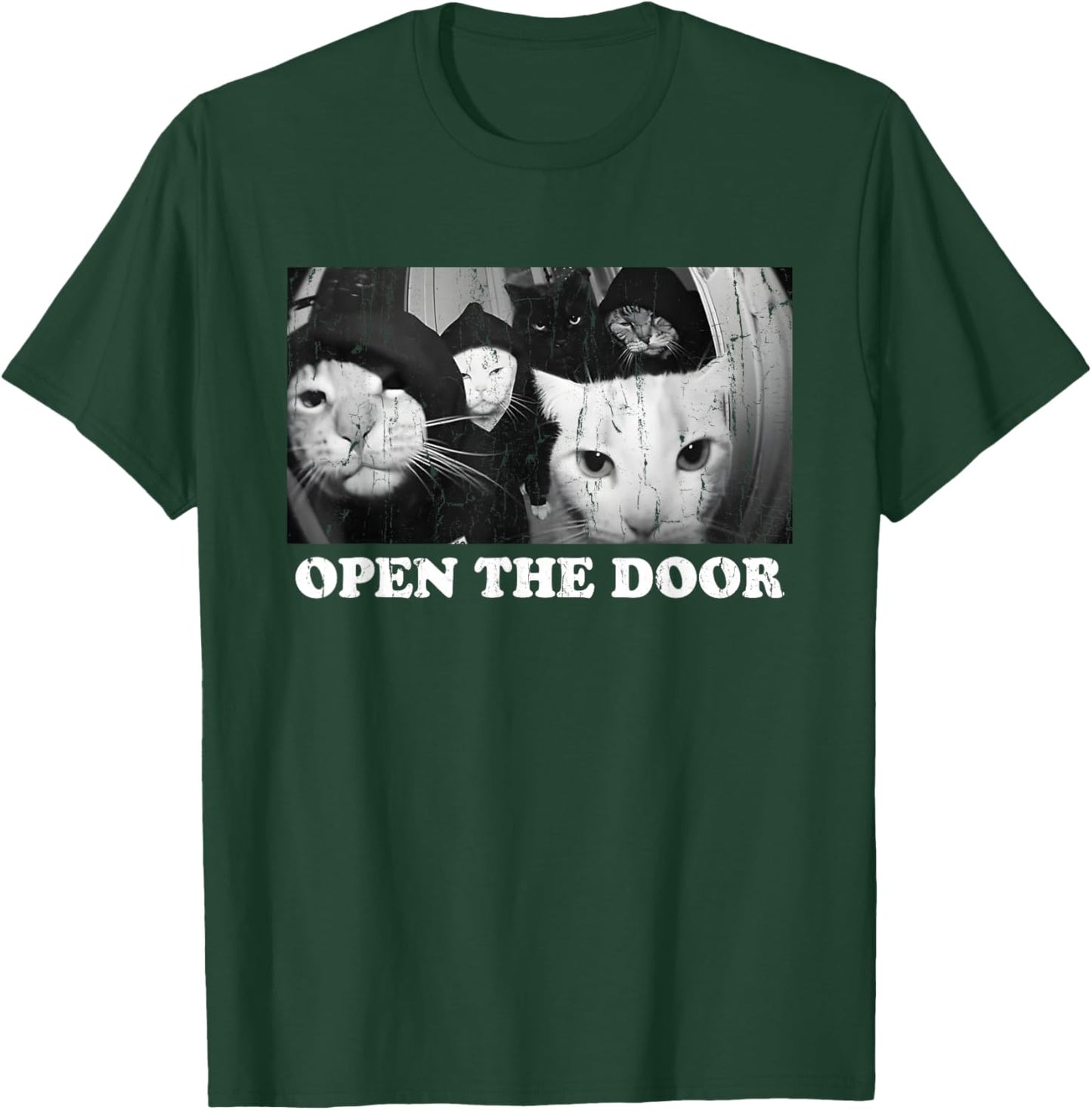 Open The Door, Funny Cat Gang, Meme Cat T-Shirt - T-Shirt | Forest
