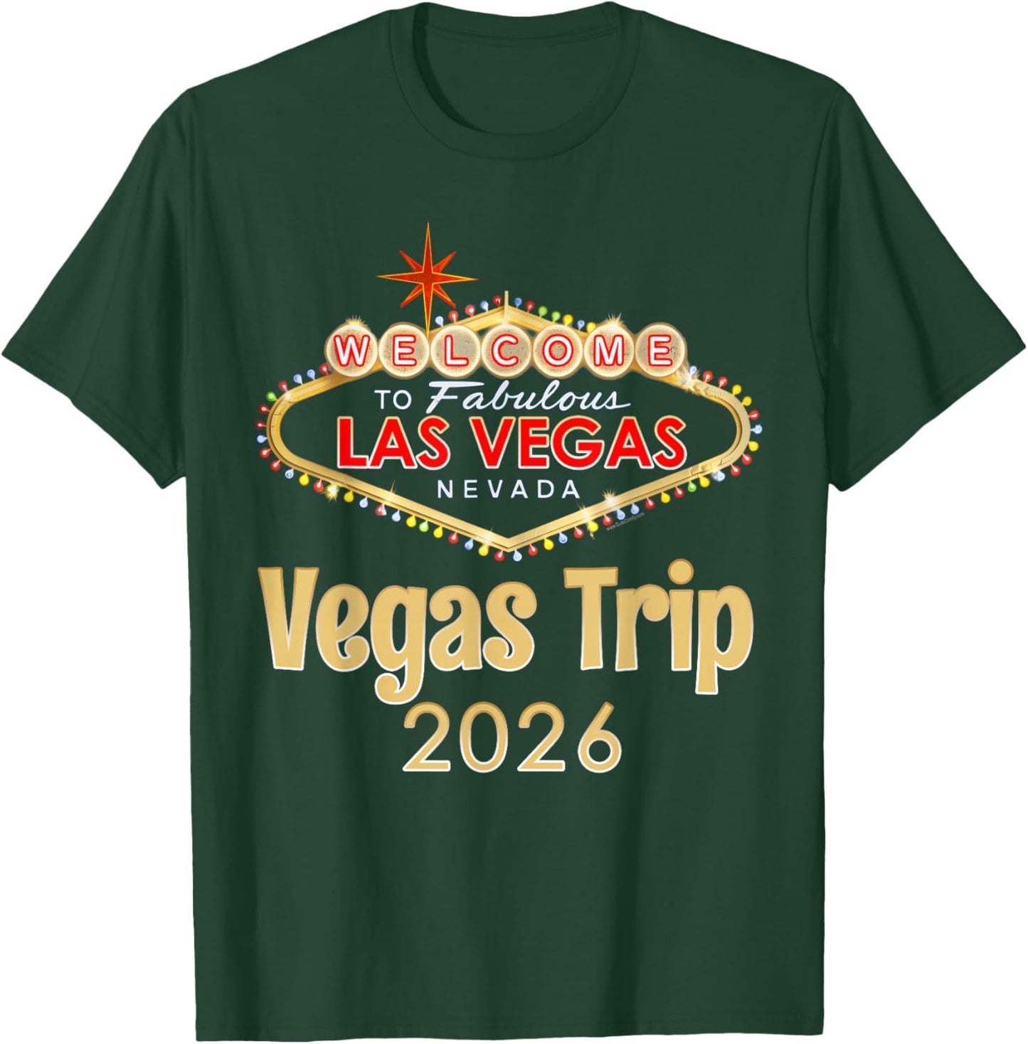 Welcome to Fabulous Las Vegas Nevada Retro Vegas Trip 2026 T-Shirt - T-Shirt | Forest