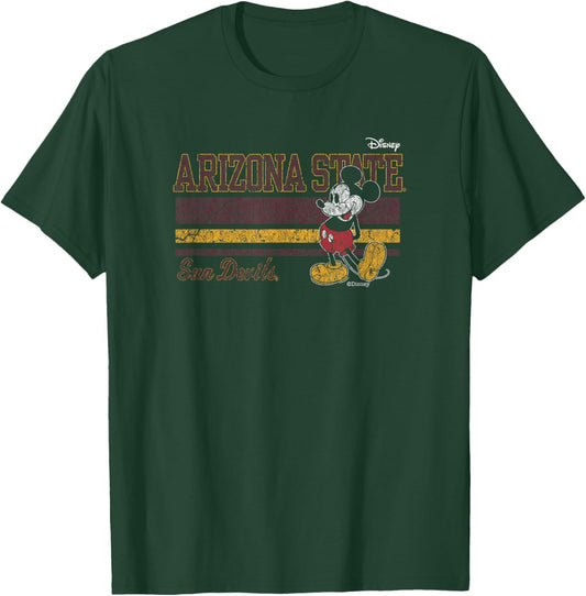 Arizona State Sun Devils Mickey Mouse Vintage Black T-Shirt - T-Shirt | Forest