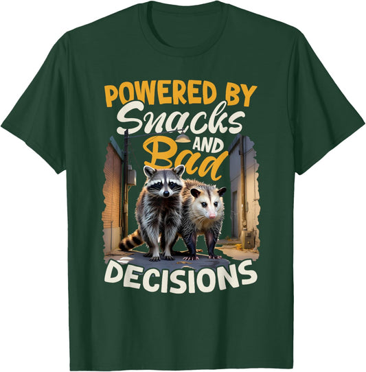 Funny Opossum and Raccoon T-Shirt - T-Shirt | Forest