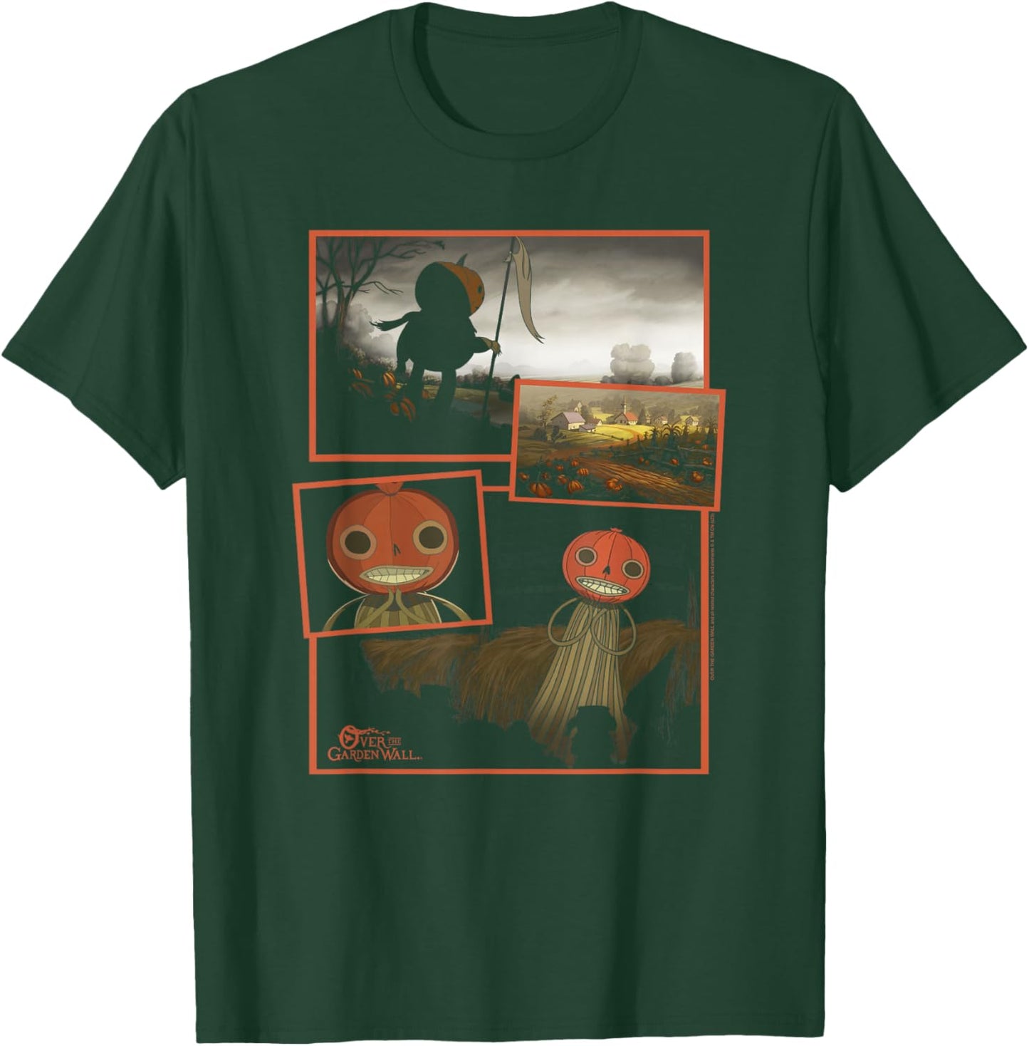 Over The Garden Wall Pumpkin People Collage Spooky Cartoon T-Shirt - T-Shirt | Forest