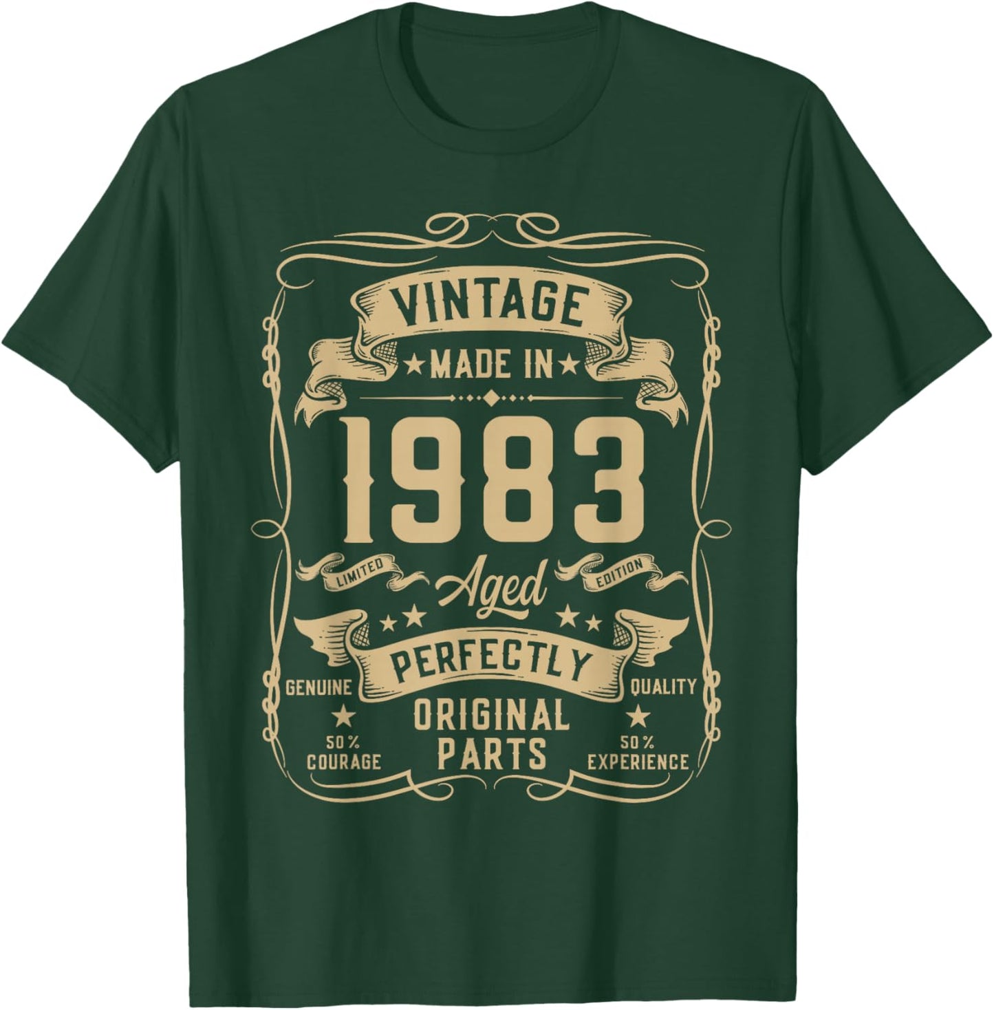 Vintage 1983 43yr 43rd Birthday Gifts 43 Years Old T-Shirt - T-Shirt | Forest