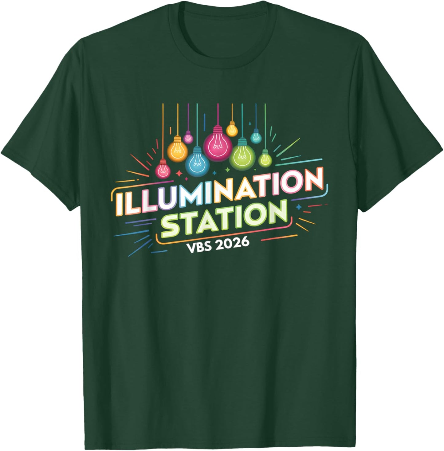 Illumination Station VBS 2026 Bible School Christian Lights T-Shirt - T-Shirt | Forest