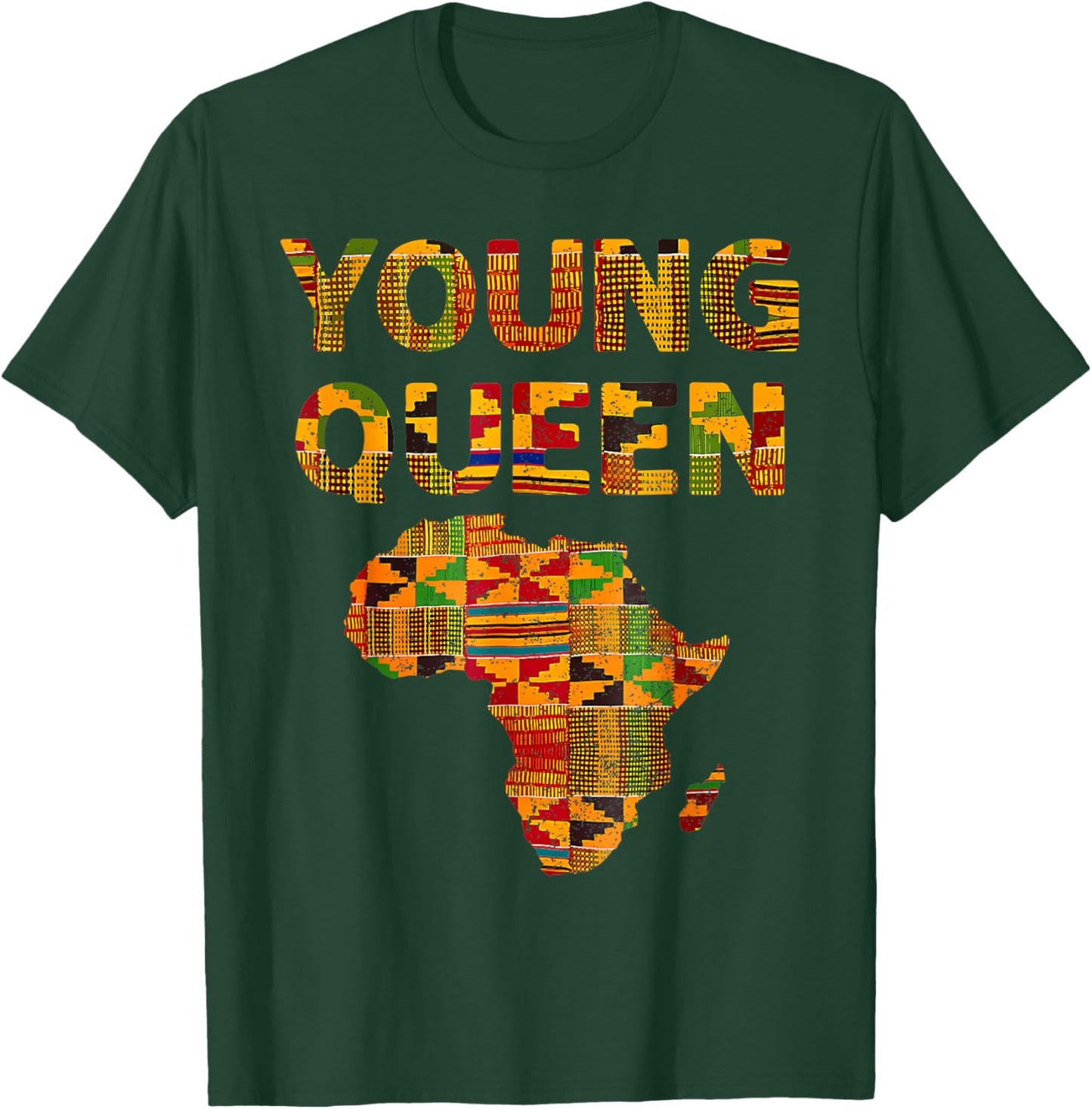 Cool Kente Cloth Art Kids Girls African Print African Queen T-Shirt - T-Shirt | Forest