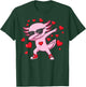 Dabbing Axolotl Heart Valentines Day as Girls Boys Kids T-Shirt - T-Shirt | Forest