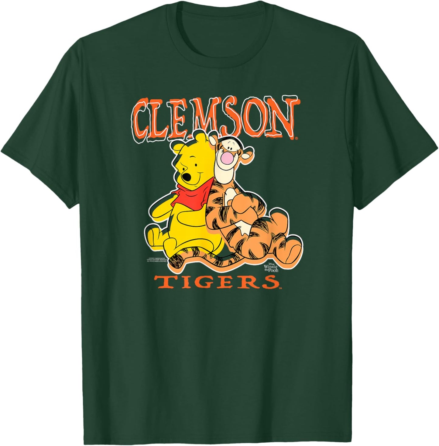 Clemson Tigers Winnie The Pooh and Tigger Logo T-Shirt - T-Shirt | Forest