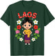 Laos Laotian Girl Traditional Dress Flowers Heritage T-Shirt - T-Shirt | Forest