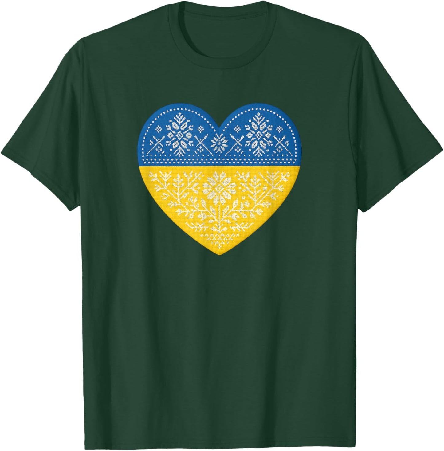 Ukrainian Heart Vyshyvanka T-Shirt - T-Shirt | Forest