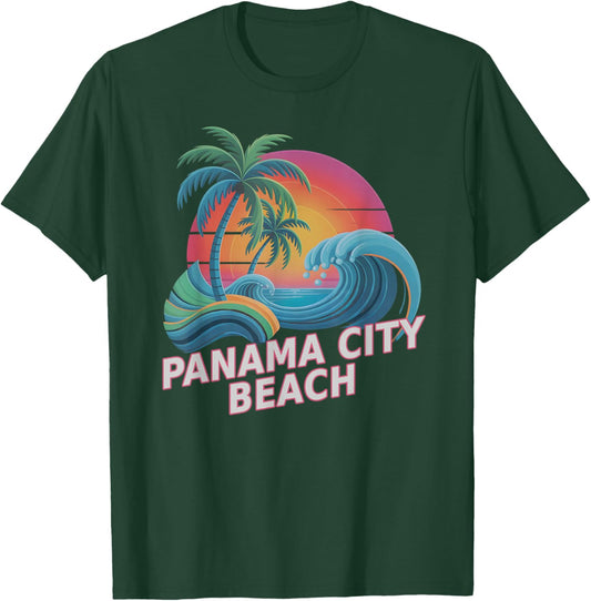 Vintage Panama City Beach Vacay Travel Vacation All Girls T-Shirt - T-Shirt | Forest