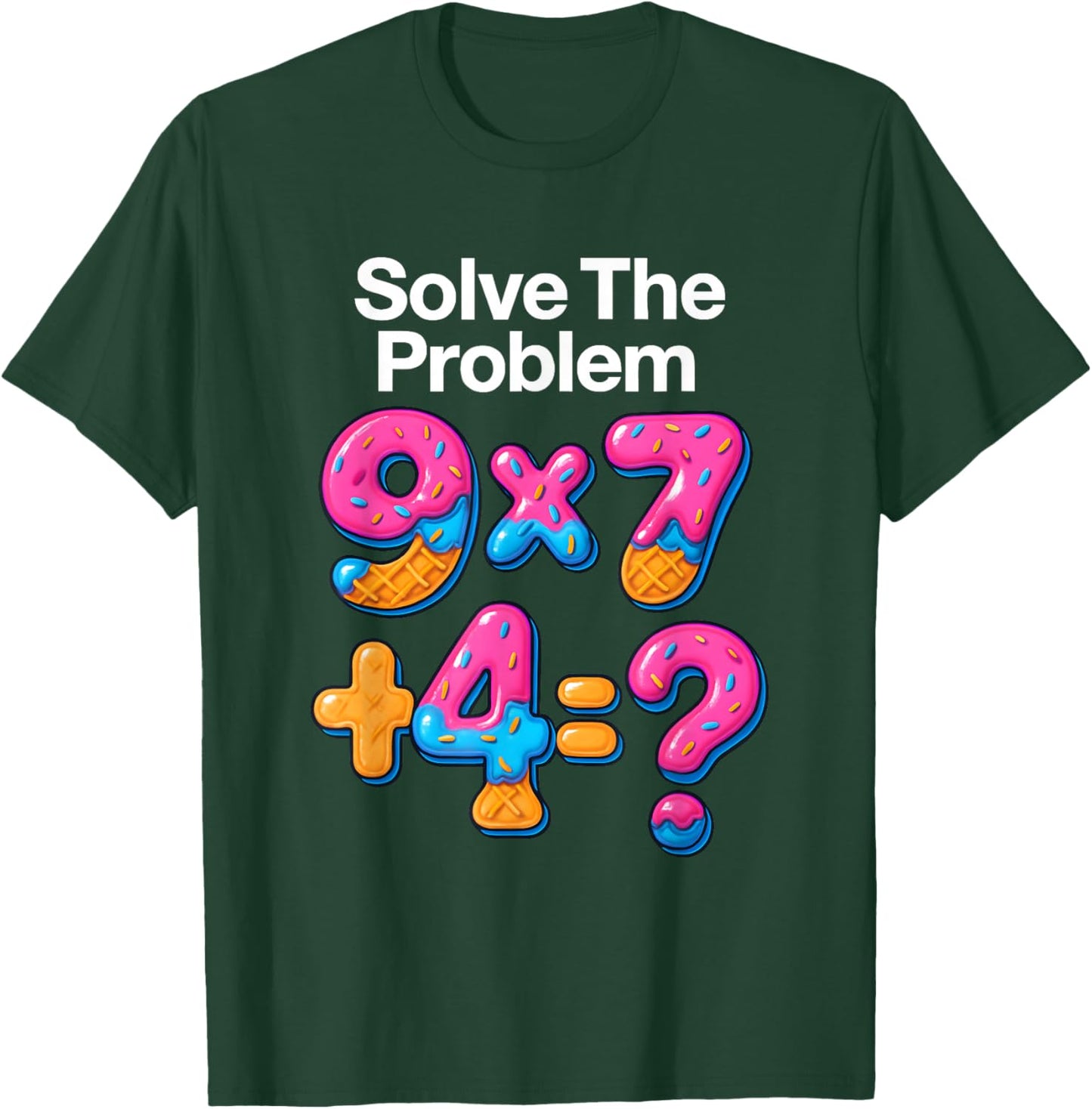 67 Meme Math Teacher Ice Cream Drip 6 7 Brainrot Six Seven T-Shirt - T-Shirt | Forest