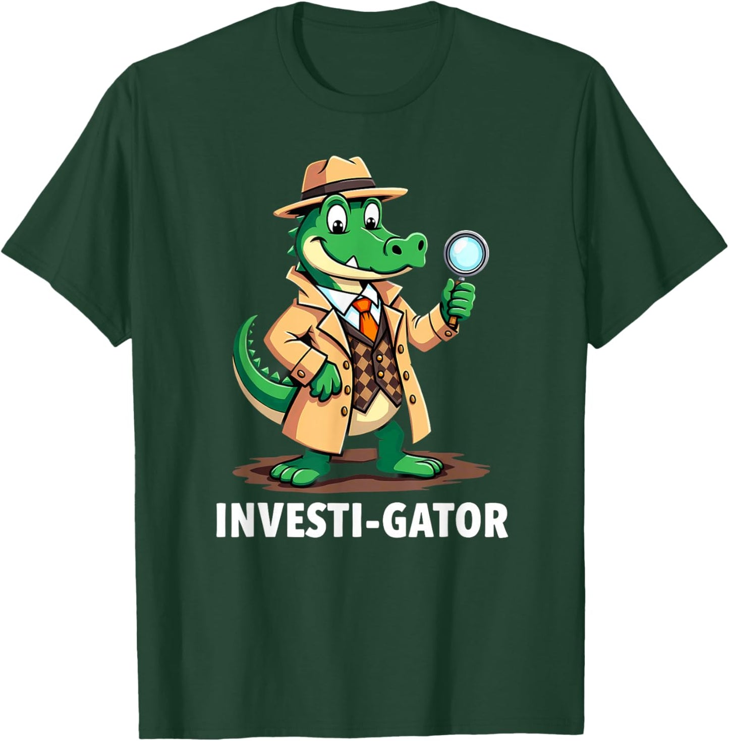 Humor Private Investigator Alligator T-Shirt - T-Shirt | Forest