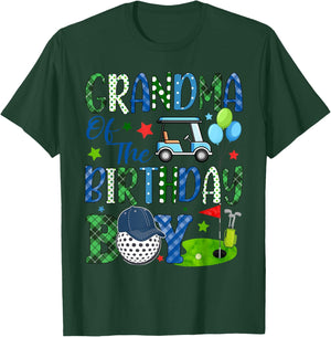 Grandma of The Birthday Boy Golf Sport Matching Family T-Shirt - T-Shirt | Forest