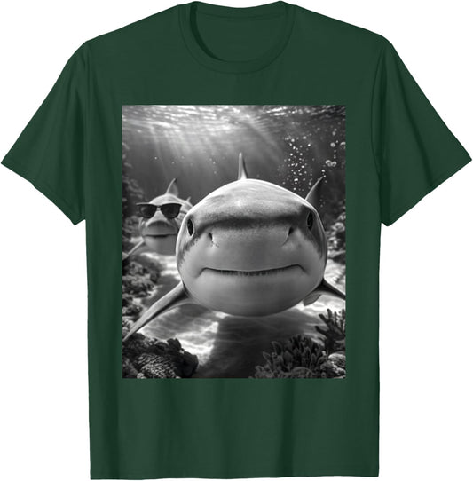 Cool Shark Animal Selfie T-Shirt - T-Shirt | Forest