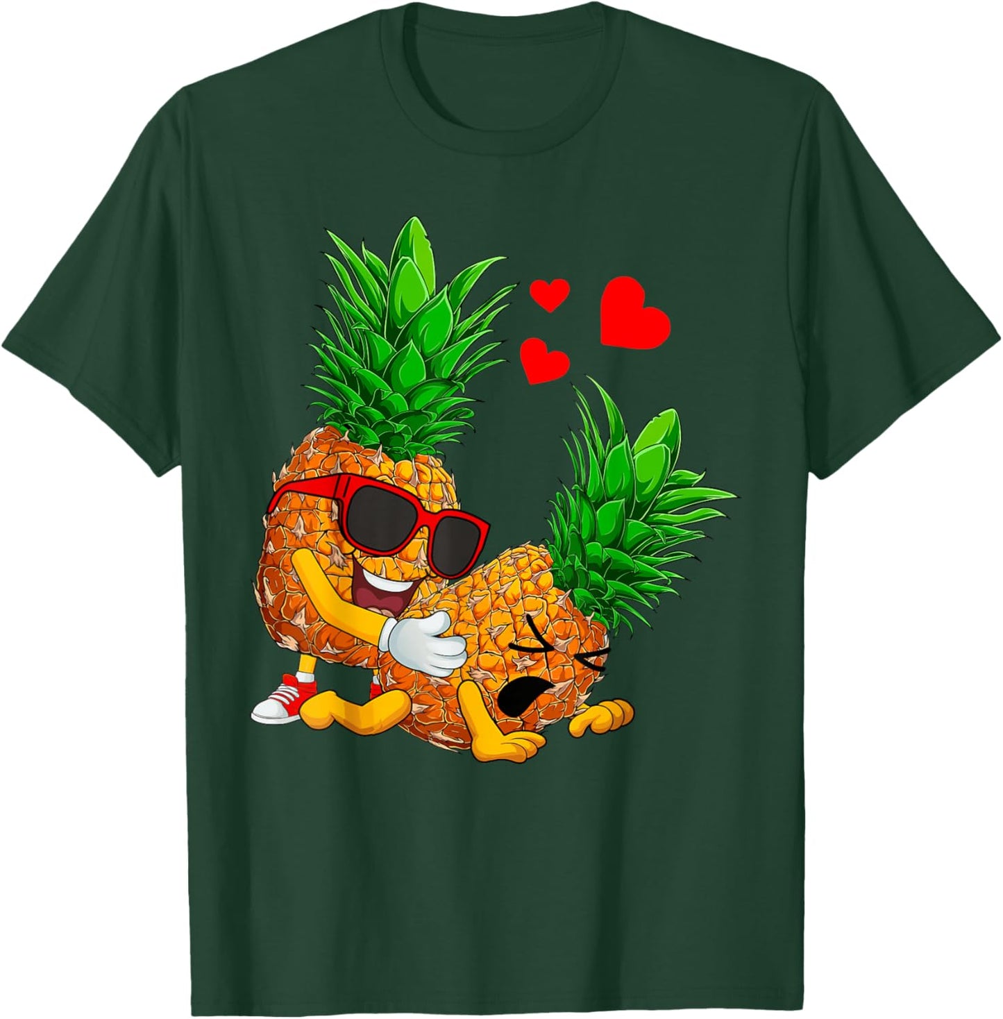 Swinging Pineapples Couple Swingers Valentines Men Women T-Shirt - T-Shirt | Forest