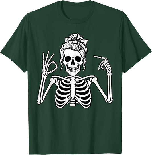 67 Meme Skeleton Hand 6 7 Halloween Six Seven Funny Teens T-Shirt - T-Shirt | Forest