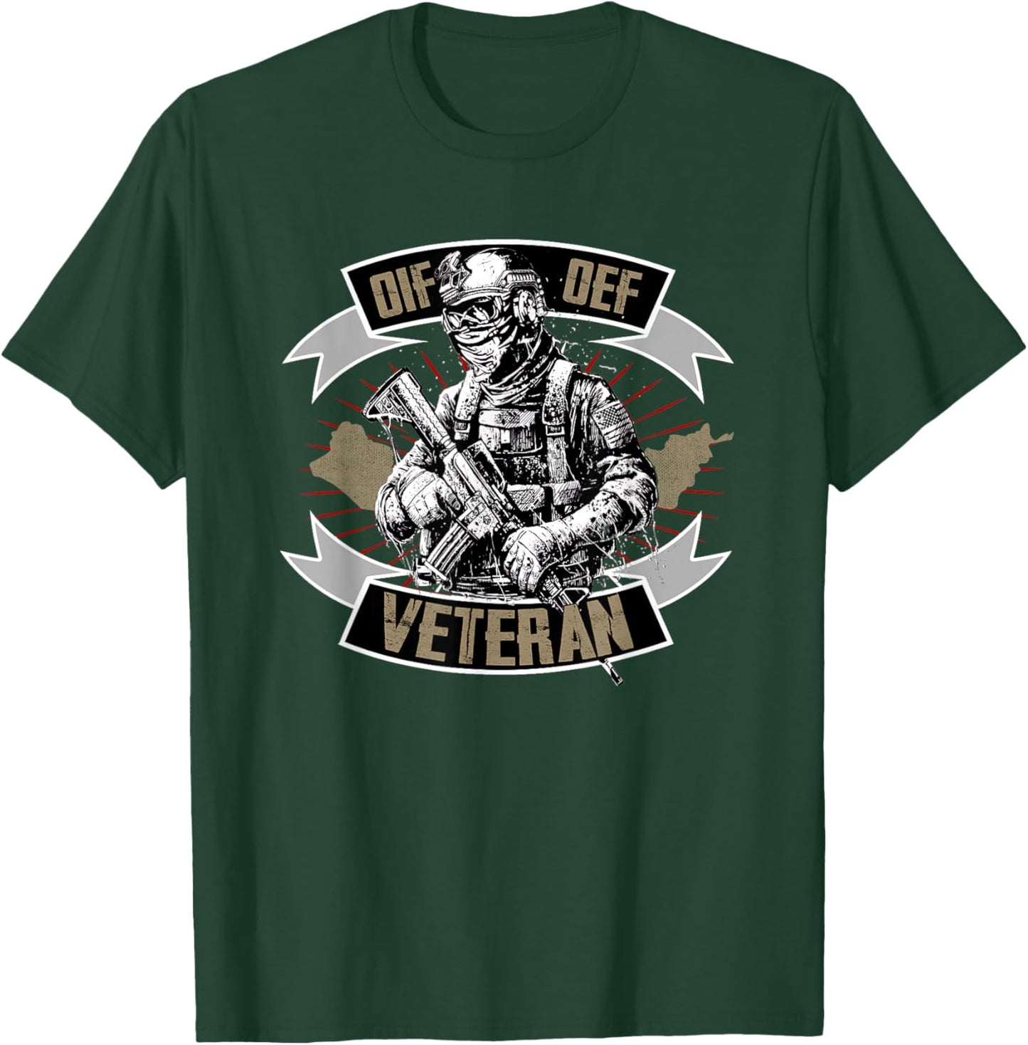 Veteran OIF OEF Proud Military Service Quote T-Shirt - T-Shirt | Forest