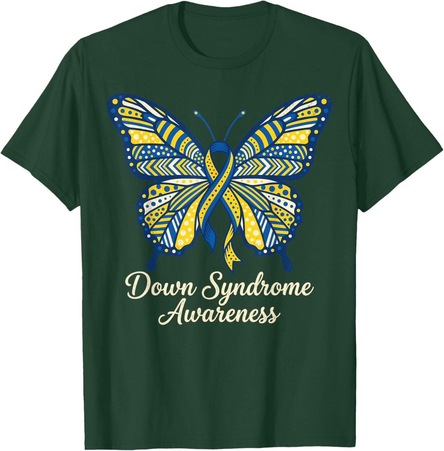 Down Syndrome Awareness Sunflower Ribbon Inclusion Support T-Shirt - T-Shirt | Forest