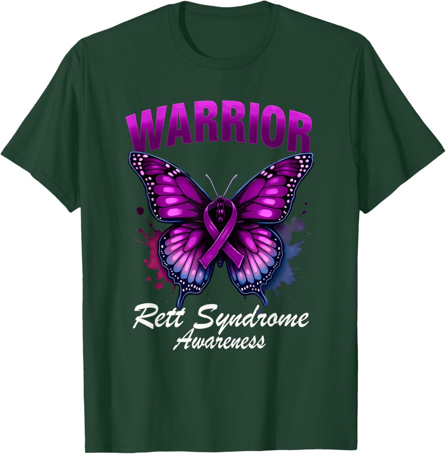 Splash Butterfly Rett Syndrome Awareness T-Shirt - T-Shirt | Forest