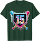 Baseball 15 Year Old Boy Ice Cream Drip 15th Birthday Player T-Shirt - T-Shirt | Forest