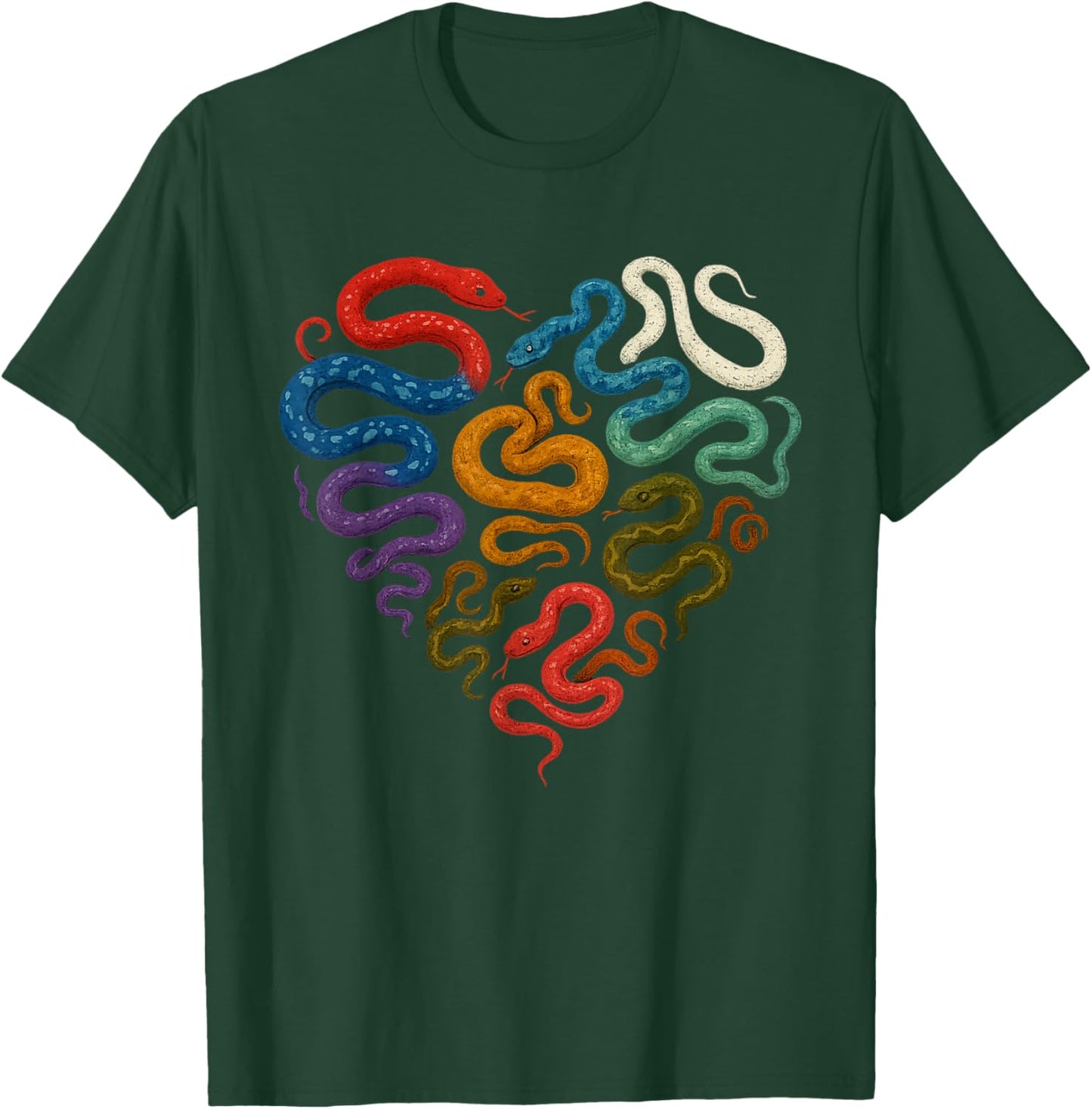 Wild Animal Reptile Valentines Day Predator Heart Snake T-Shirt - T-Shirt | Forest