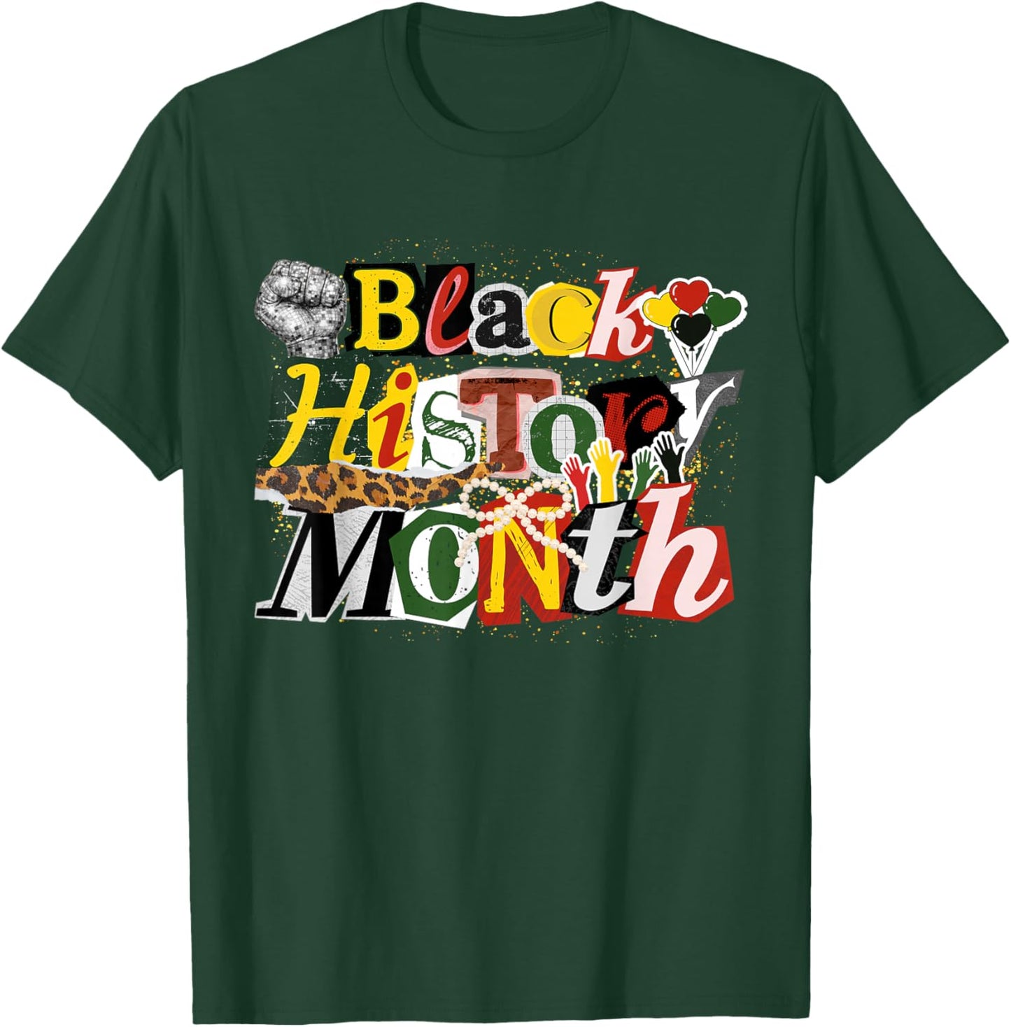 Black History Month African American Men Women Kids T-Shirt - T-Shirt | Forest
