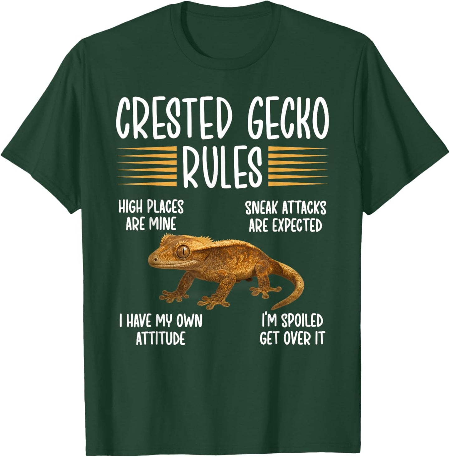Crested Gecko Rules Crestie Owner Crested Gecko Lover T-Shirt - T-Shirt | Forest