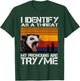 Opossum i Identify as a Threat Vintage Funny Possum Meme T-Shirt - T-Shirt | Forest