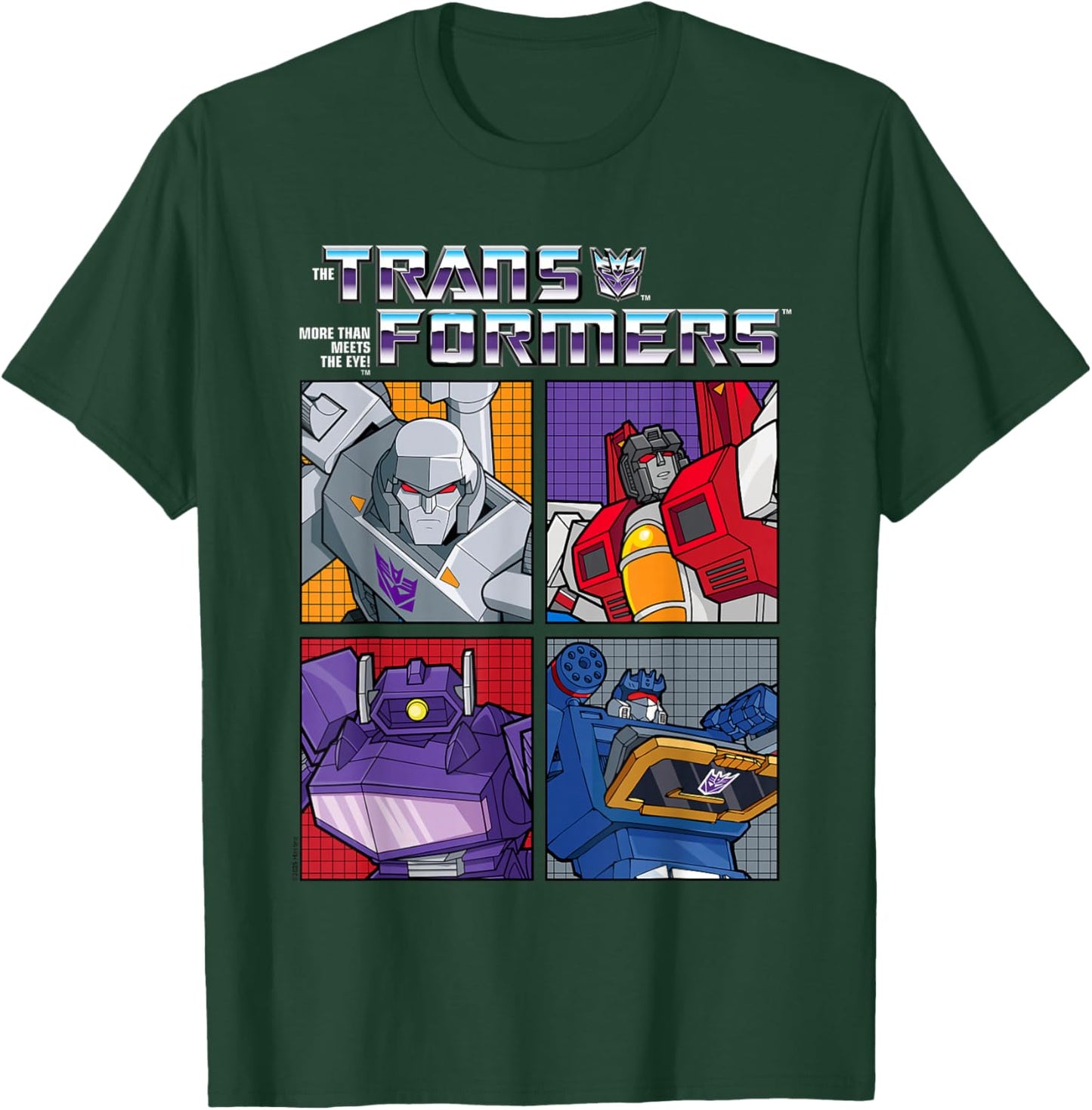 Transformers Retro Villainous Decepticon Grid T-Shirt - T-Shirt | Forest