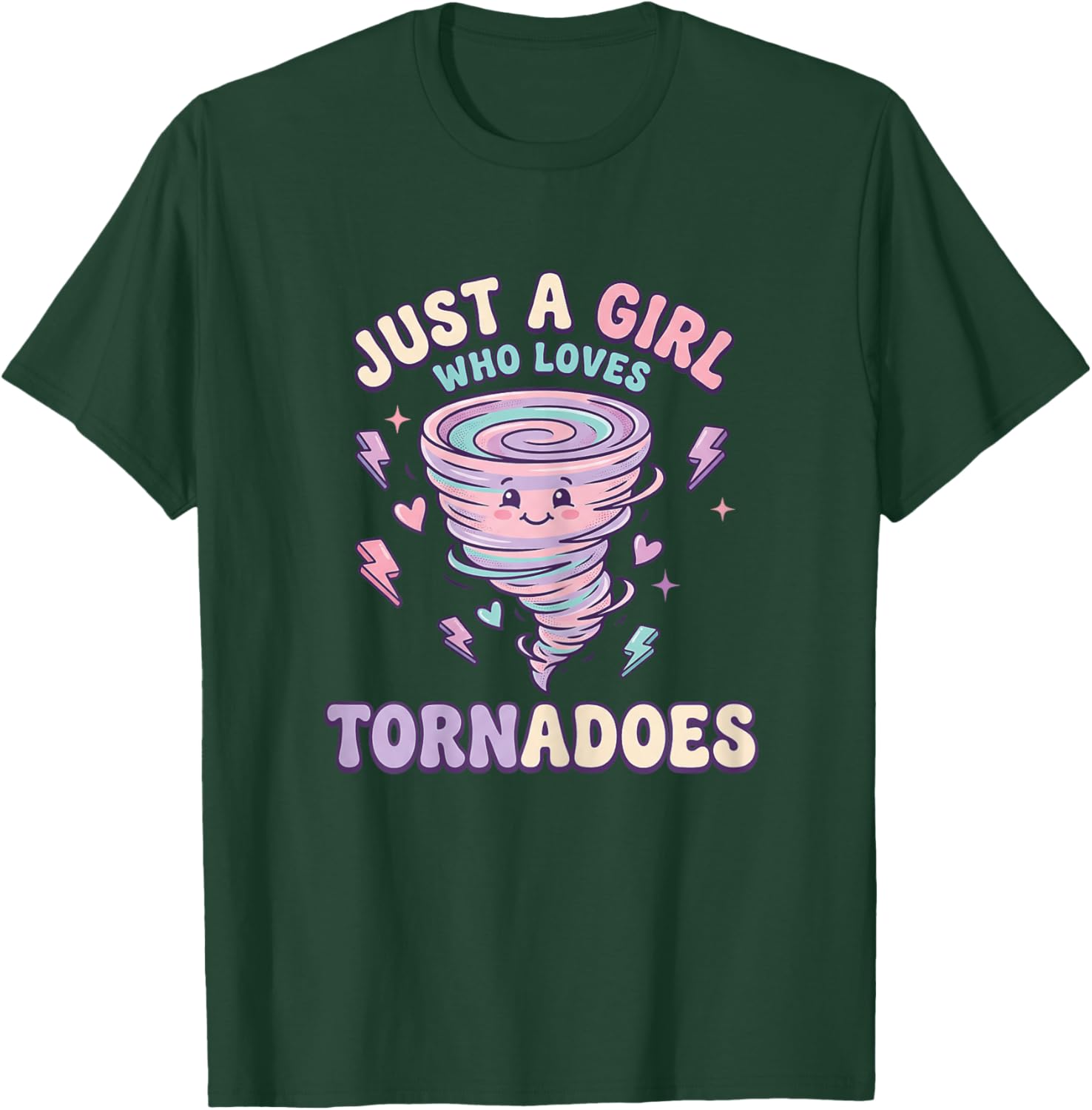Just A Girl Who Loves Tornadoes - Funny Meteorology Girl T-Shirt - T-Shirt | Forest