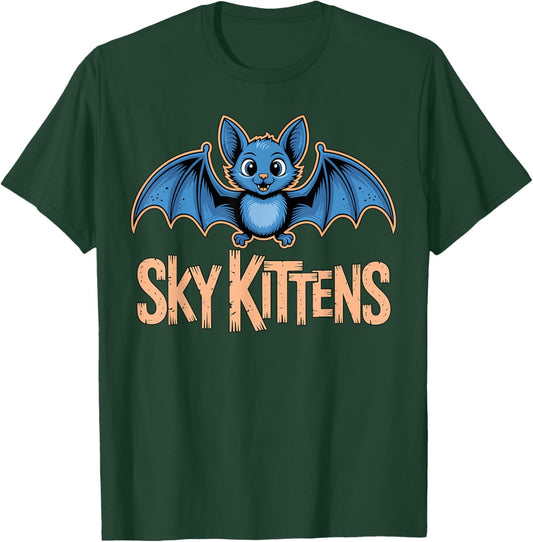 Sky Kittens Bat T-Shirt - T-Shirt | Forest