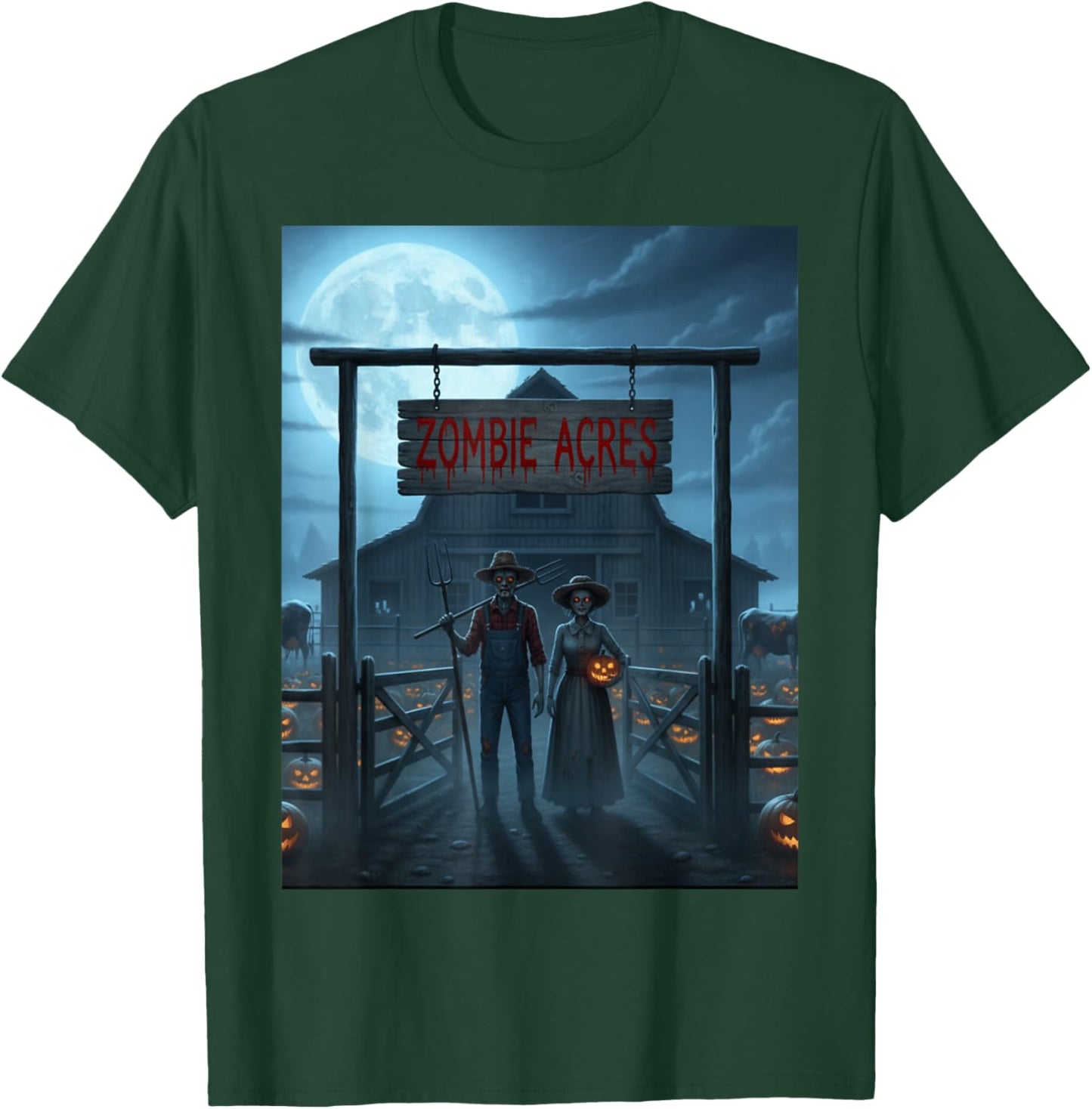 Farm of The Undead Harvest Horror T-Shirt - T-Shirt | Forest