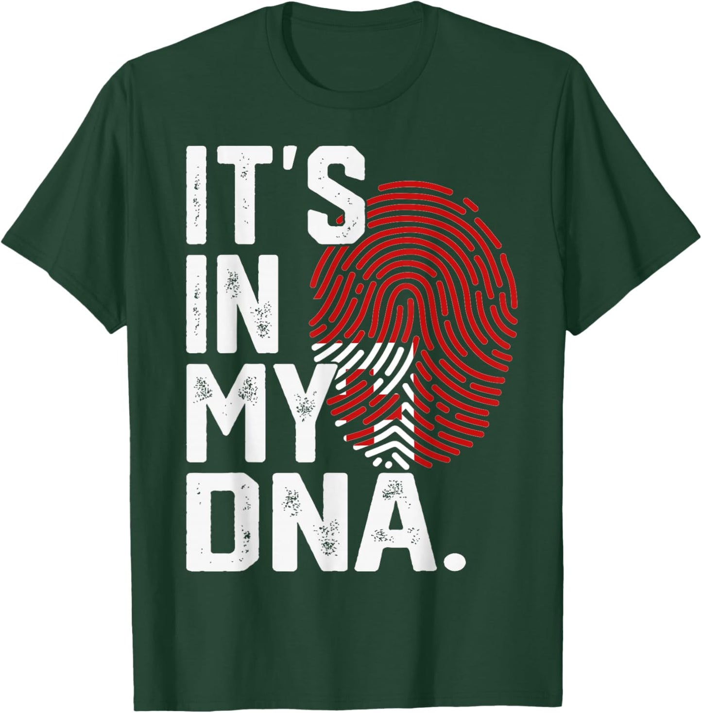 Tonga Roots Flag Fingerprint Graphic Patriotic T-Shirt - T-Shirt | Forest