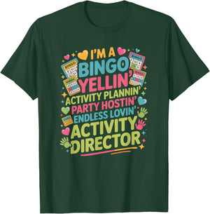 Activity Director Bingo Party Planning Squad Professional T-Shirt - T-Shirt | Forest