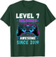Level 7 Unlocked Awesome Since 2019 Seven 7th Birthday Boys T-Shirt - T-Shirt | Forest