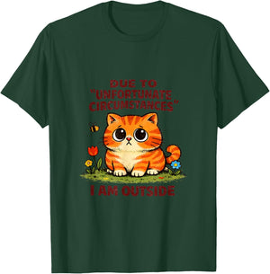 Sad Cat Unfortunate Circumstances Funny Sarcastic T-Shirt - T-Shirt | Forest