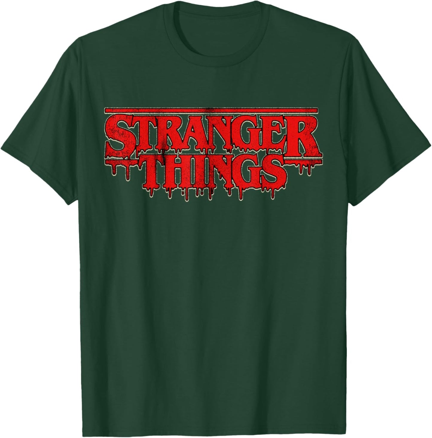 Stranger Things Season 5 Dripping Red Distressed Logo T-Shirt - T-Shirt | Forest