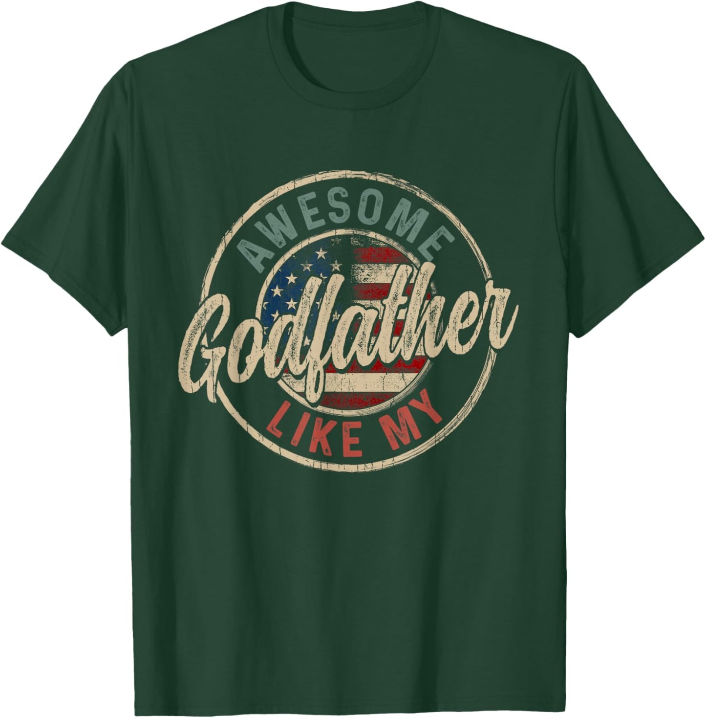 Awesome Like My Godfather Vintage Retro Funny Parent T-Shirt - T-Shirt | Forest