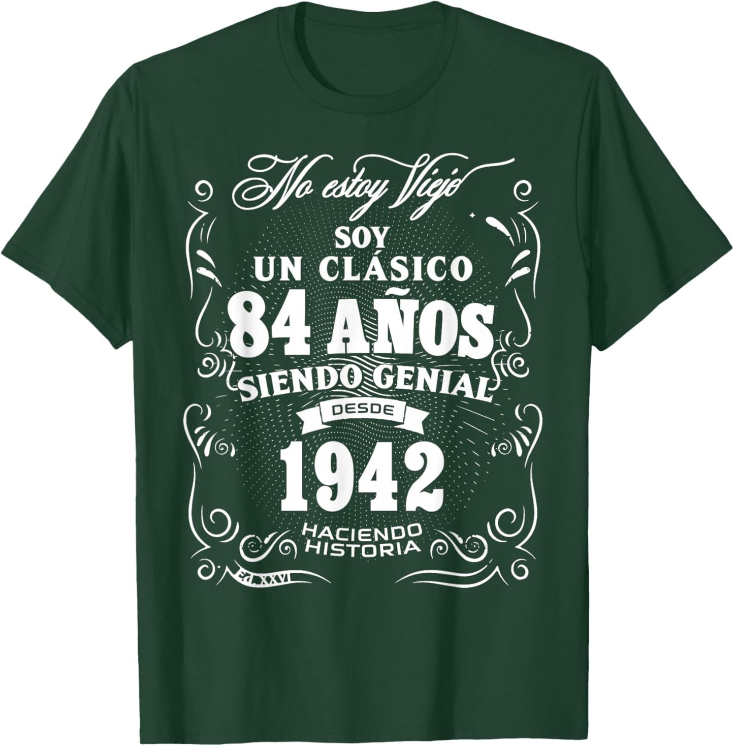 Vintage 84th Birthday Men Funny 1942 84 Birthday Spanish T-Shirt - T-Shirt | Forest