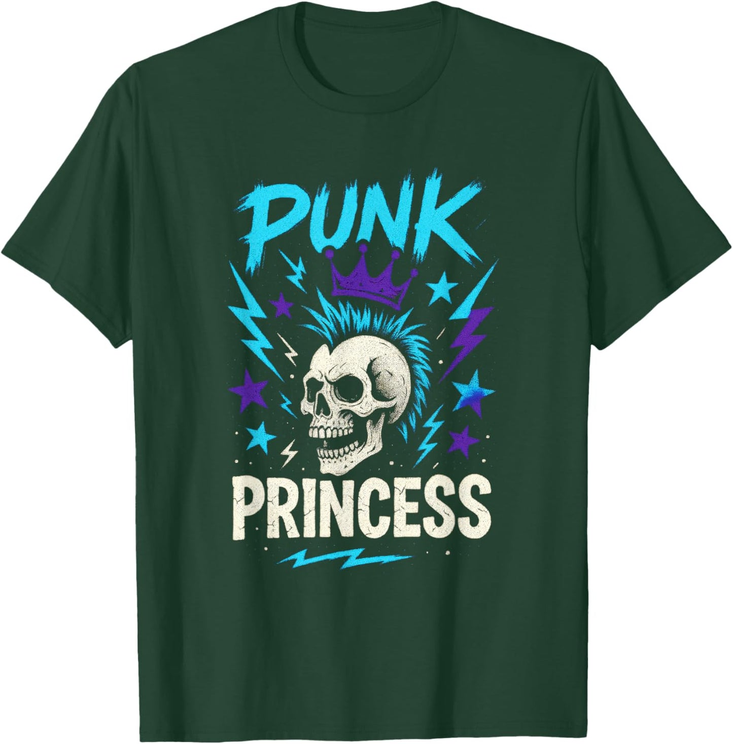 Punk Princess - Emo Skater Rebel Rocker T-Shirt - T-Shirt | Forest