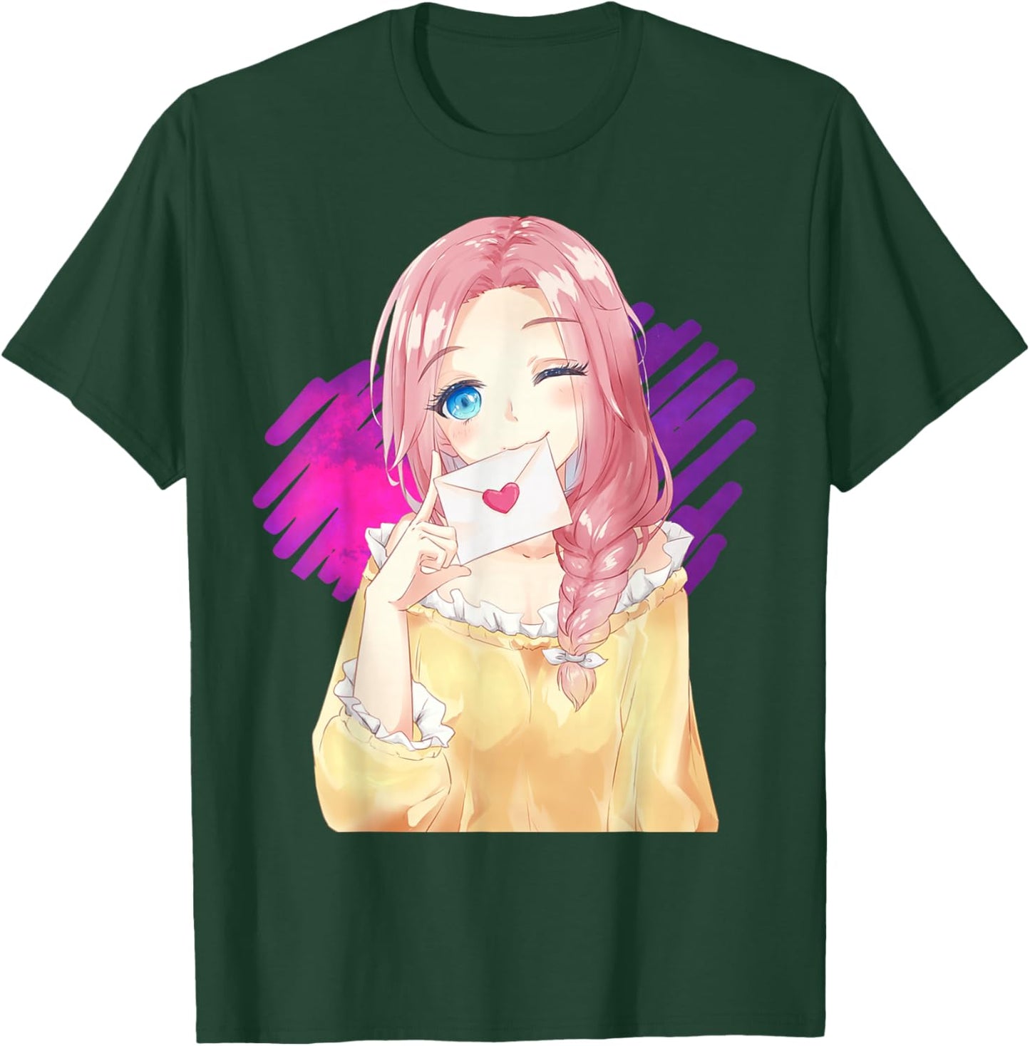 Aesthetic Anime Girl, Cute Anime Gift & Girls T-Shirt - T-Shirt | Forest