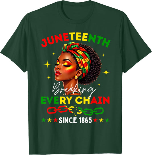 Juneteenth Independence Day Black Afro Melanin Women T-Shirt - T-Shirt | Forest