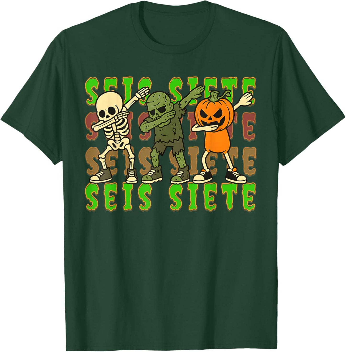 SEIS Siete Spanish Halloween 67 Boys Kids Six Seven Espanol T-Shirt - T-Shirt | Forest