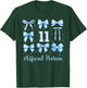 11th Birthday Girl Blue Floral Coquette Bow 11 Year Old T-Shirt - T-Shirt | Forest