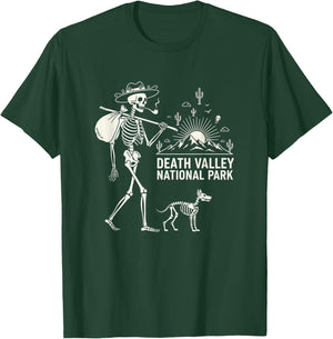 Death Valley National Park Skeleton Hiker Graphic, National T-Shirt - T-Shirt | Forest