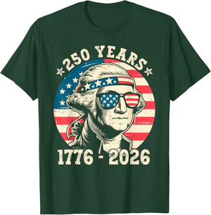 Flag Vintage 250 Years American 1776 2026 250th USA Birthday T-Shirt - T-Shirt | Forest