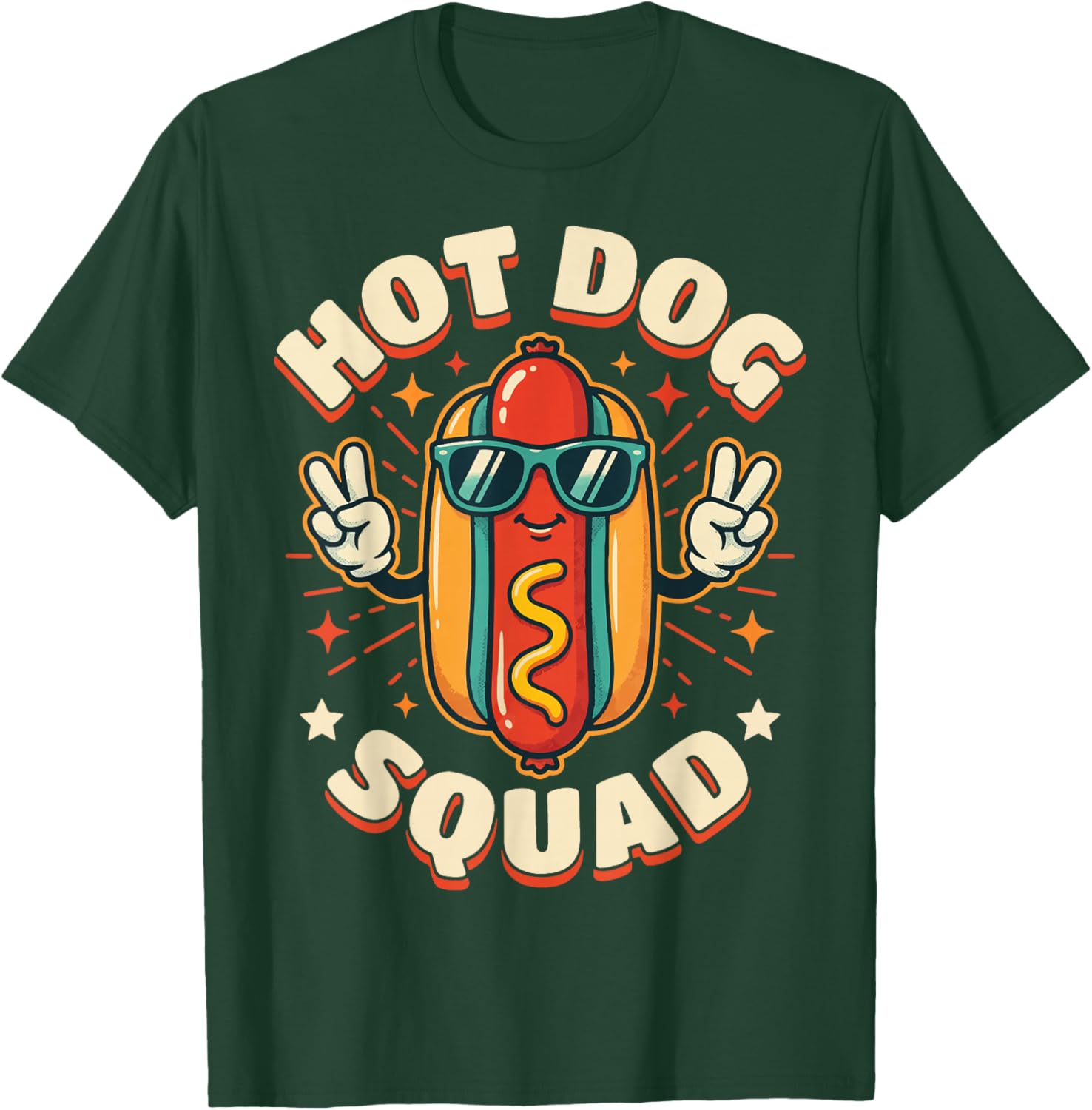 Hotdog Squad T-Shirt - T-Shirt | Forest